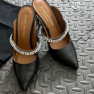 Kurt Geiger Black Crystal-Embellished Heels